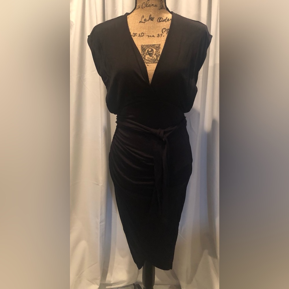 Deep V Neck Wrap Dress by Forever 21